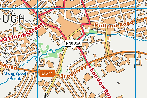 NN8 9SA map - OS VectorMap District (Ordnance Survey)