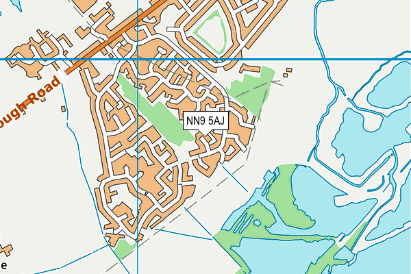 NN9 5AJ map - OS VectorMap District (Ordnance Survey)