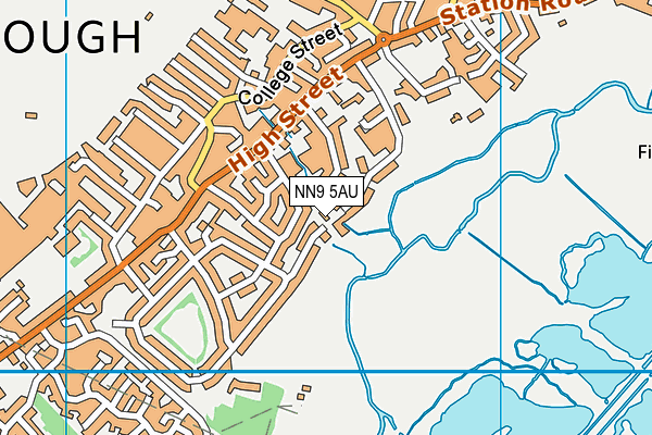 NN9 5AU map - OS VectorMap District (Ordnance Survey)