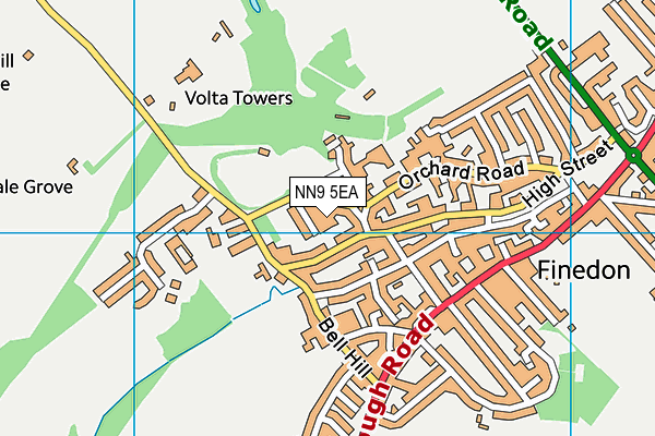 NN9 5EA map - OS VectorMap District (Ordnance Survey)