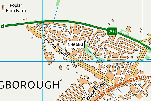 NN9 5EG map - OS VectorMap District (Ordnance Survey)