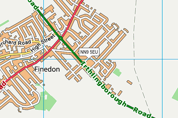 NN9 5EU map - OS VectorMap District (Ordnance Survey)