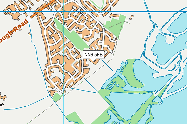 NN9 5FB map - OS VectorMap District (Ordnance Survey)