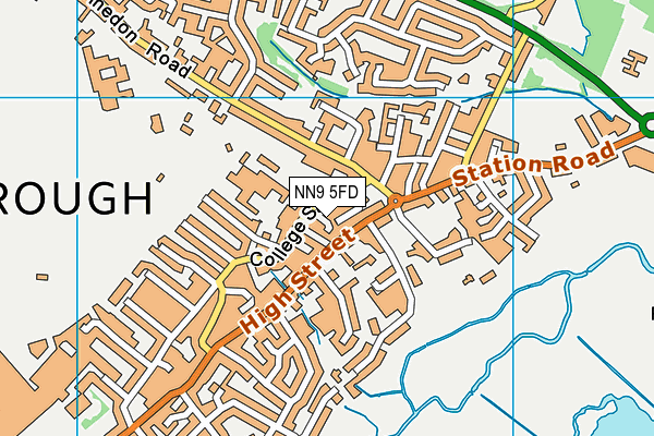 NN9 5FD map - OS VectorMap District (Ordnance Survey)