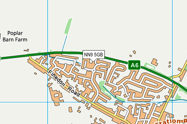 NN9 5GB map - OS VectorMap District (Ordnance Survey)