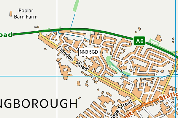 NN9 5GD map - OS VectorMap District (Ordnance Survey)