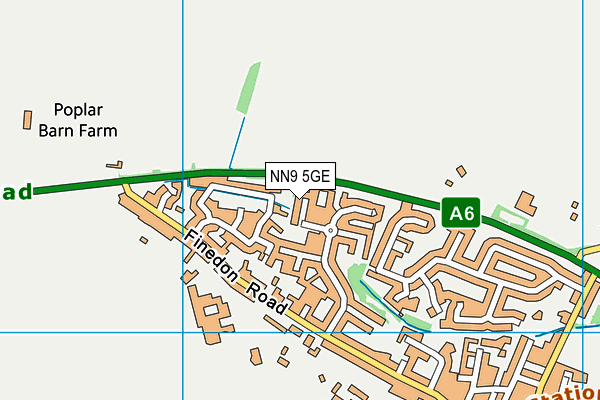 NN9 5GE map - OS VectorMap District (Ordnance Survey)