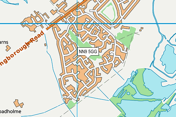 NN9 5GG map - OS VectorMap District (Ordnance Survey)