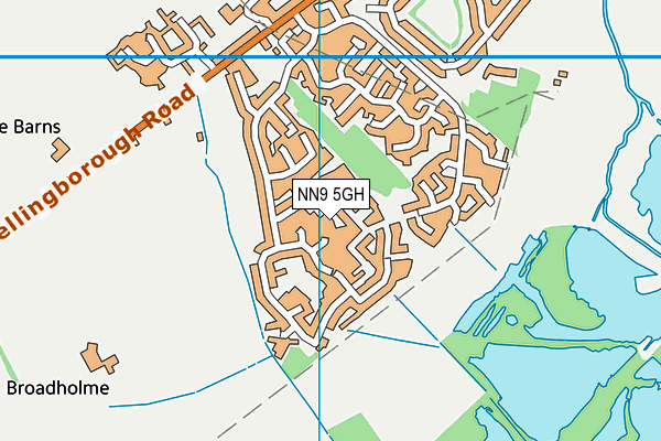 NN9 5GH map - OS VectorMap District (Ordnance Survey)