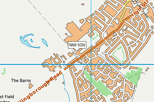 NN9 5GN map - OS VectorMap District (Ordnance Survey)