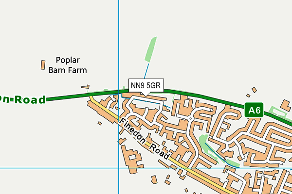 NN9 5GR map - OS VectorMap District (Ordnance Survey)