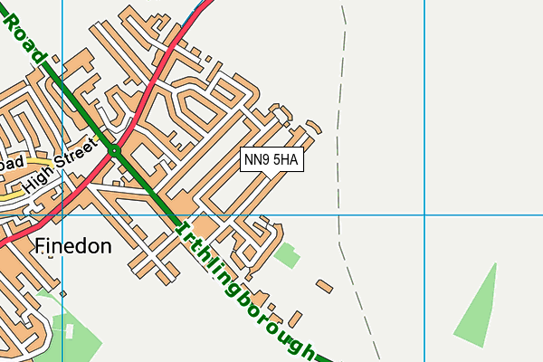 NN9 5HA map - OS VectorMap District (Ordnance Survey)
