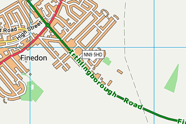 NN9 5HD map - OS VectorMap District (Ordnance Survey)