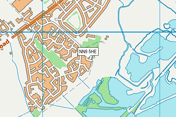 NN9 5HE map - OS VectorMap District (Ordnance Survey)