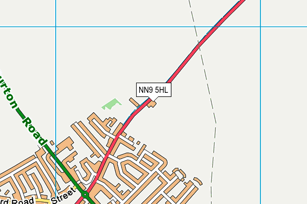 NN9 5HL map - OS VectorMap District (Ordnance Survey)