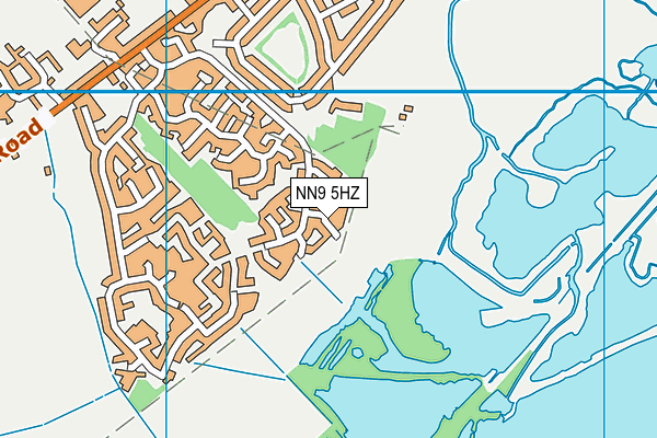 NN9 5HZ map - OS VectorMap District (Ordnance Survey)