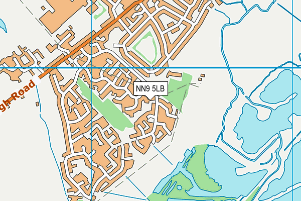 NN9 5LB map - OS VectorMap District (Ordnance Survey)