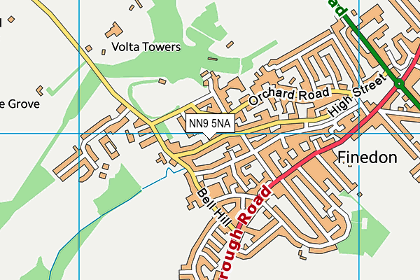NN9 5NA map - OS VectorMap District (Ordnance Survey)