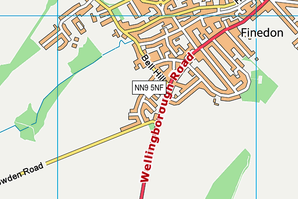NN9 5NF map - OS VectorMap District (Ordnance Survey)