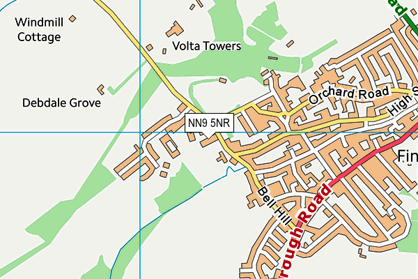 NN9 5NR map - OS VectorMap District (Ordnance Survey)