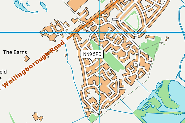 NN9 5PD map - OS VectorMap District (Ordnance Survey)