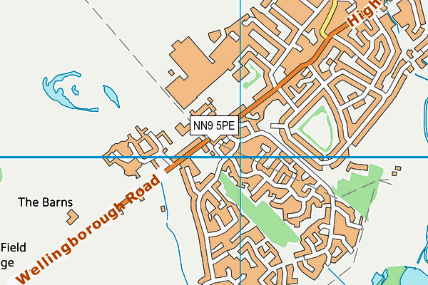NN9 5PE map - OS VectorMap District (Ordnance Survey)