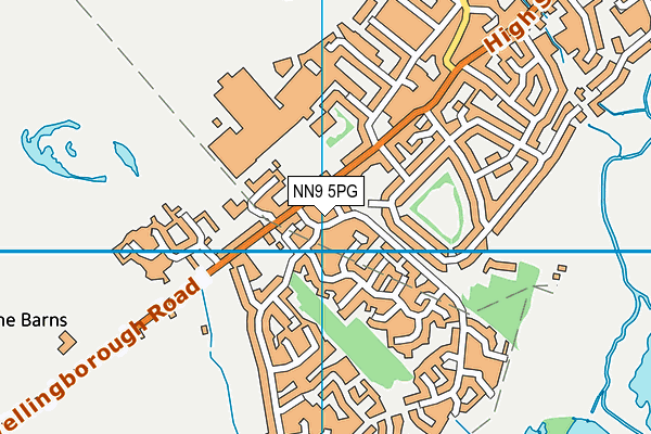 NN9 5PG map - OS VectorMap District (Ordnance Survey)