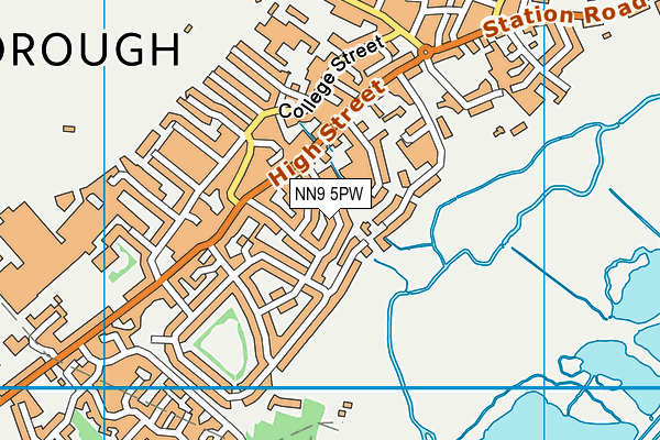 NN9 5PW map - OS VectorMap District (Ordnance Survey)