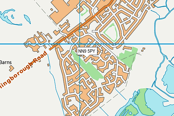 NN9 5PY map - OS VectorMap District (Ordnance Survey)