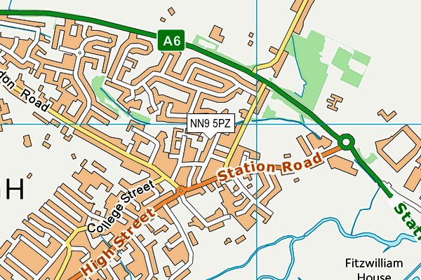 NN9 5PZ map - OS VectorMap District (Ordnance Survey)