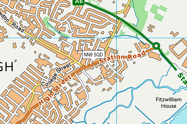 NN9 5QD map - OS VectorMap District (Ordnance Survey)