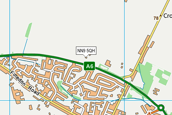 NN9 5QH map - OS VectorMap District (Ordnance Survey)