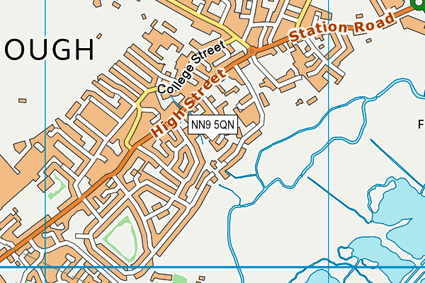 NN9 5QN map - OS VectorMap District (Ordnance Survey)