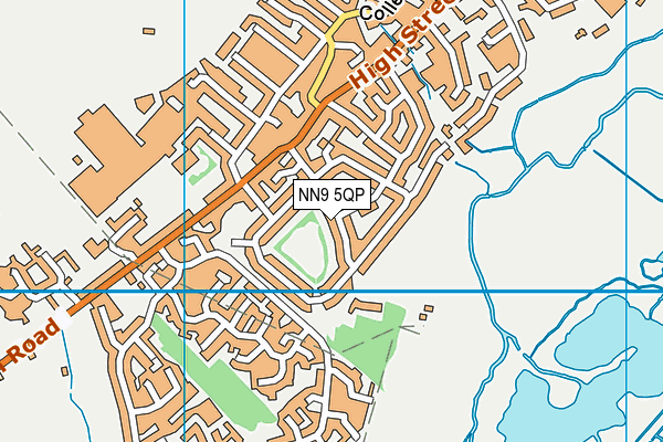 NN9 5QP map - OS VectorMap District (Ordnance Survey)