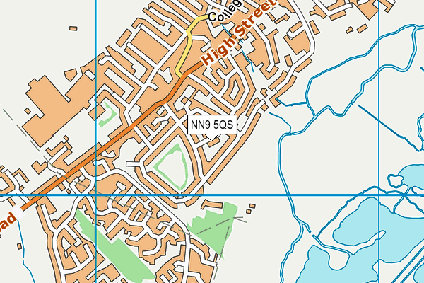 NN9 5QS map - OS VectorMap District (Ordnance Survey)