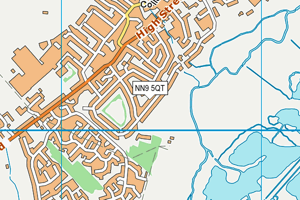 NN9 5QT map - OS VectorMap District (Ordnance Survey)