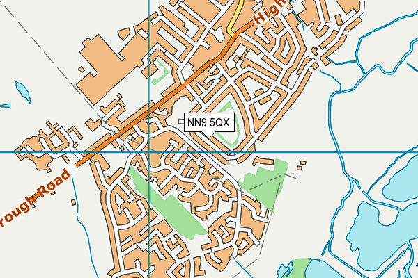 NN9 5QX map - OS VectorMap District (Ordnance Survey)