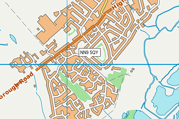 NN9 5QY map - OS VectorMap District (Ordnance Survey)