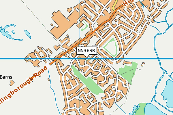 NN9 5RB map - OS VectorMap District (Ordnance Survey)