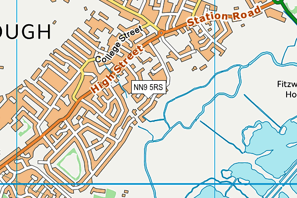 NN9 5RS map - OS VectorMap District (Ordnance Survey)
