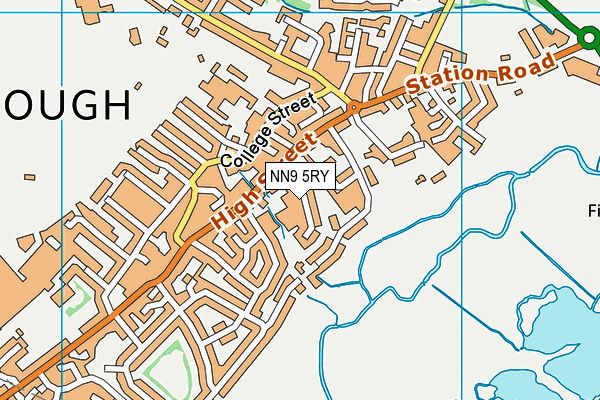 NN9 5RY map - OS VectorMap District (Ordnance Survey)