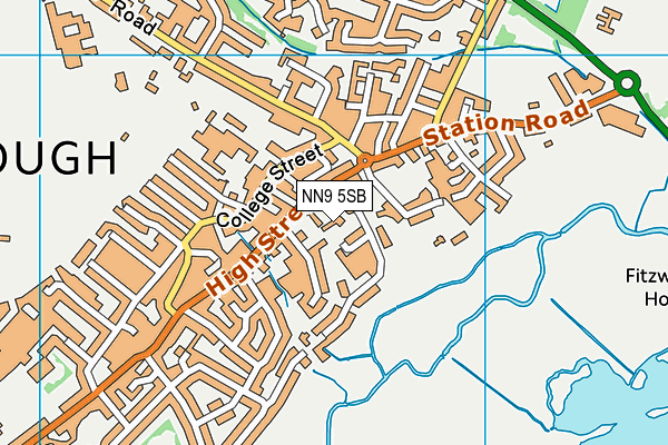 NN9 5SB map - OS VectorMap District (Ordnance Survey)