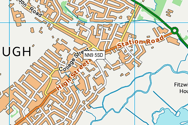 NN9 5SD map - OS VectorMap District (Ordnance Survey)