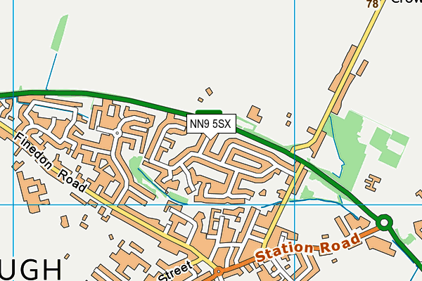 NN9 5SX map - OS VectorMap District (Ordnance Survey)