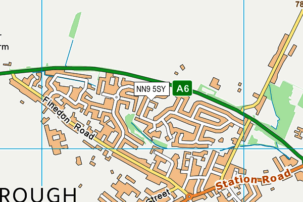 NN9 5SY map - OS VectorMap District (Ordnance Survey)