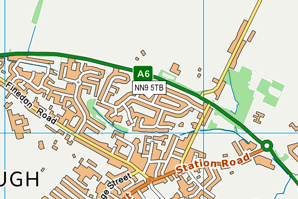 NN9 5TB map - OS VectorMap District (Ordnance Survey)