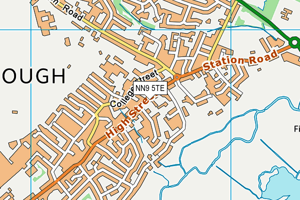 NN9 5TE map - OS VectorMap District (Ordnance Survey)