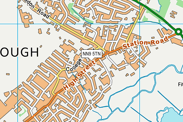 NN9 5TN map - OS VectorMap District (Ordnance Survey)