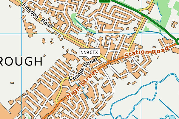 Irthlingborough Junior School map (NN9 5TX) - OS VectorMap District (Ordnance Survey)