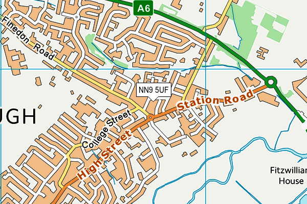 NN9 5UF map - OS VectorMap District (Ordnance Survey)